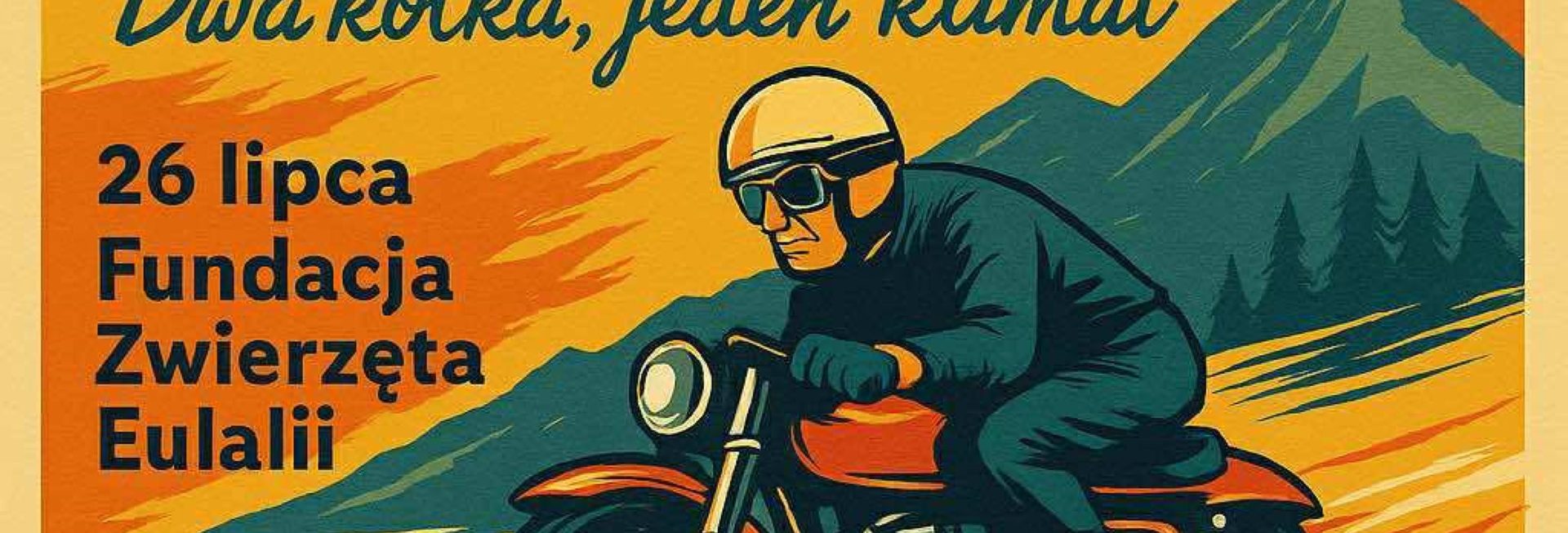 Plakat zapraszający w sobotę 26 lipca 2025 r. do miejscowości Zyzdrojowa Wola w gminie Piecki na Mazurski Pit Stop – Dwa kółka, jeden klimat. Tu się kręci dobrze! Zyzdrojowa Wola 2025. 