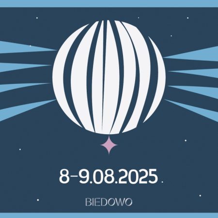 Plakat zapraszający w dniach 8-9 sierpnia 2025 r. do miejscowości Biedowo w gminie Barczewo na 12. edycję Festiwalu Biedowo Music Fest! Biedowo 2025.