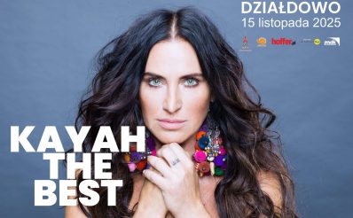 Plakat zapraszający w sobotę 15 listopada 2025 r. do Działdowa na Hoffer Superhit Festival Działdowo 2025.