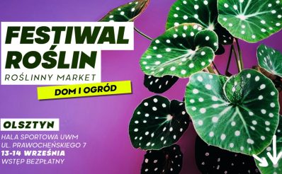 Plakat zapraszający w dniach 13-14 września 2025 r. do Olsztyna na Festiwal Roślin w Olsztynie Kortowo 2025.