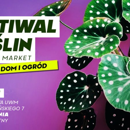 Plakat zapraszający w dniach 13-14 września 2025 r. do Olsztyna na Festiwal Roślin w Olsztynie Kortowo 2025.