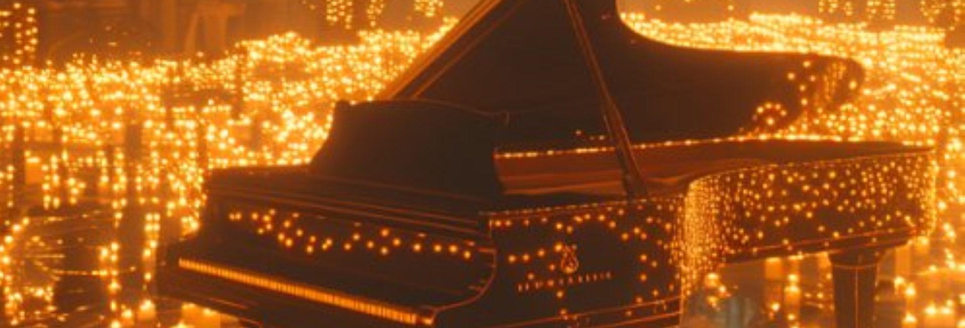 Plakat zapraszający w środę 24 września 2025 r. do Olsztyna na koncert "Fryderyk Chopin przy Świecach" Filharmonia Olsztyn 2025.