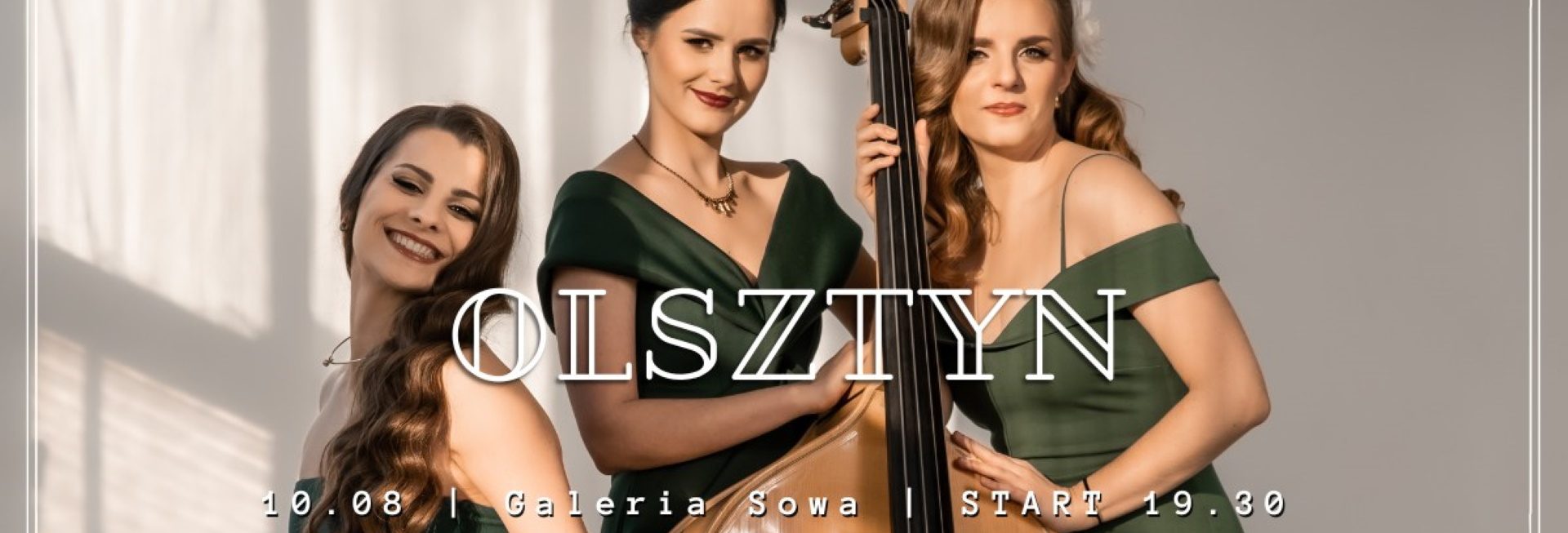 Plakat zapraszający w niedzielę 10 sierpnia 2025 r. do Olsztyna na koncert zespołu Główny Zawór Jazzu Olsztyn 2025. 
