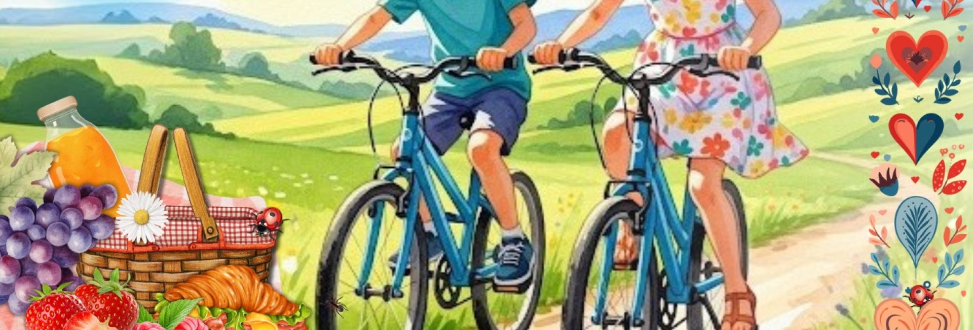 Plakat zapraszający w niedzielę 14 września 2025 r. do Olsztyna na Rodzinny Piknik Rowerowy Olsztyn 2025. 