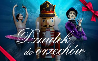 Plakat zapraszający w poniedziałek 1 grudnia 2025 r. do Olsztyna na spektakl ,,Dziadek do Orzechów” Królewski Balet Klasyczny Filharmonia Olsztyn 2025.