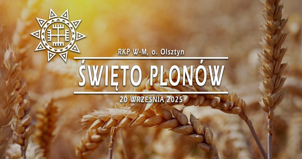 Plakat zapraszający w sobotę 20 września 2025 r. do Olsztyna na Święto Plonów Olsztyn 2025. 