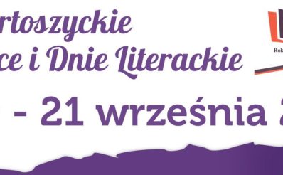 Plakat zapraszający w dniach 19-21 września 2025 r. do Bartoszyc na Bartoszyckie Noce i Dnie Literackie Bartoszyce 2025. 