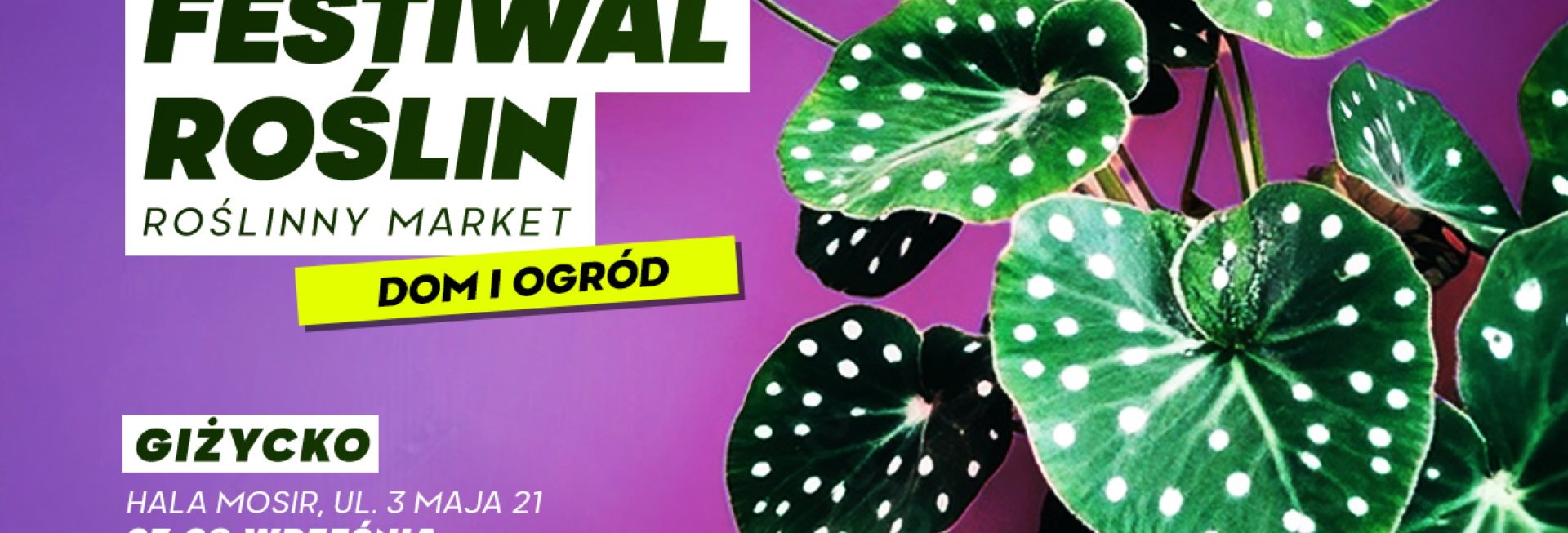 Plakat zapraszający w dniach 27-28 września 2025 r. do Giżycka na Festiwal Roślin Giżycko 2025. 