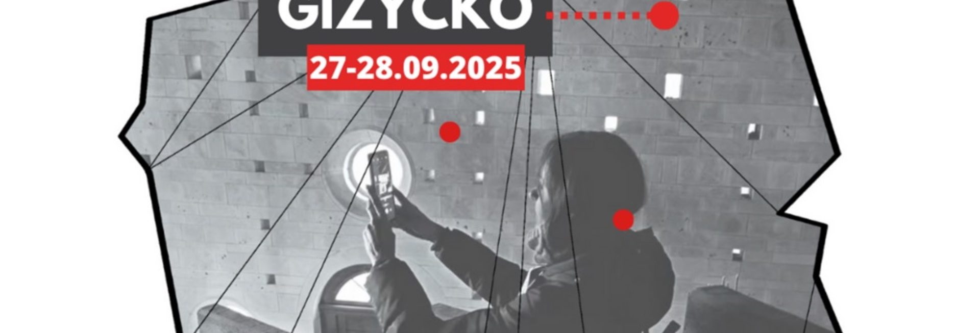 Plakat zapraszający w dniach 27-28 września 2025 r. do Giżycka na Mobile Photo Trip Giżycko 2025.