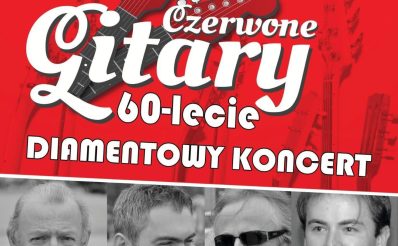 Plakat zapraszający na Koncert zespołu Czerwone Gitary Olecko 2025.