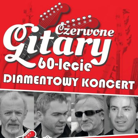 Plakat zapraszający na Koncert zespołu Czerwone Gitary Olecko 2025.