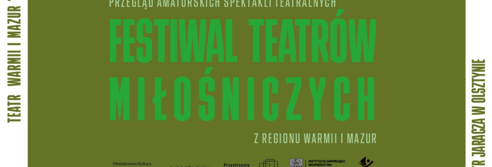 Plakat zapraszający w dniach 10-11 września 2025 r. do Teatru Jaracza w Olsztynie na Festiwal Teatrów Miłośniczych Teatr Jaracza Olsztyn 2025.