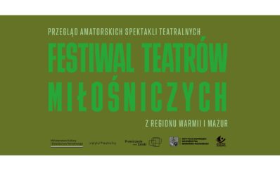 Plakat zapraszający w dniach 10-11 września 2025 r. do Teatru Jaracza w Olsztynie na Festiwal Teatrów Miłośniczych Teatr Jaracza Olsztyn 2025.