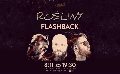 Plakat zapraszający w sobotę 8 listopada 2025 r. do Olsztyna na koncert zespołu Rośliny Olsztyn 2025. 