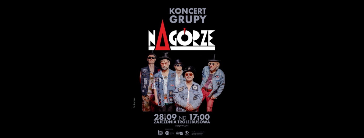 Plakat zapraszający w niedzielę 28 września 2025 r. do Olsztyna na koncert grupy Na Górze Olsztyn 2025. 