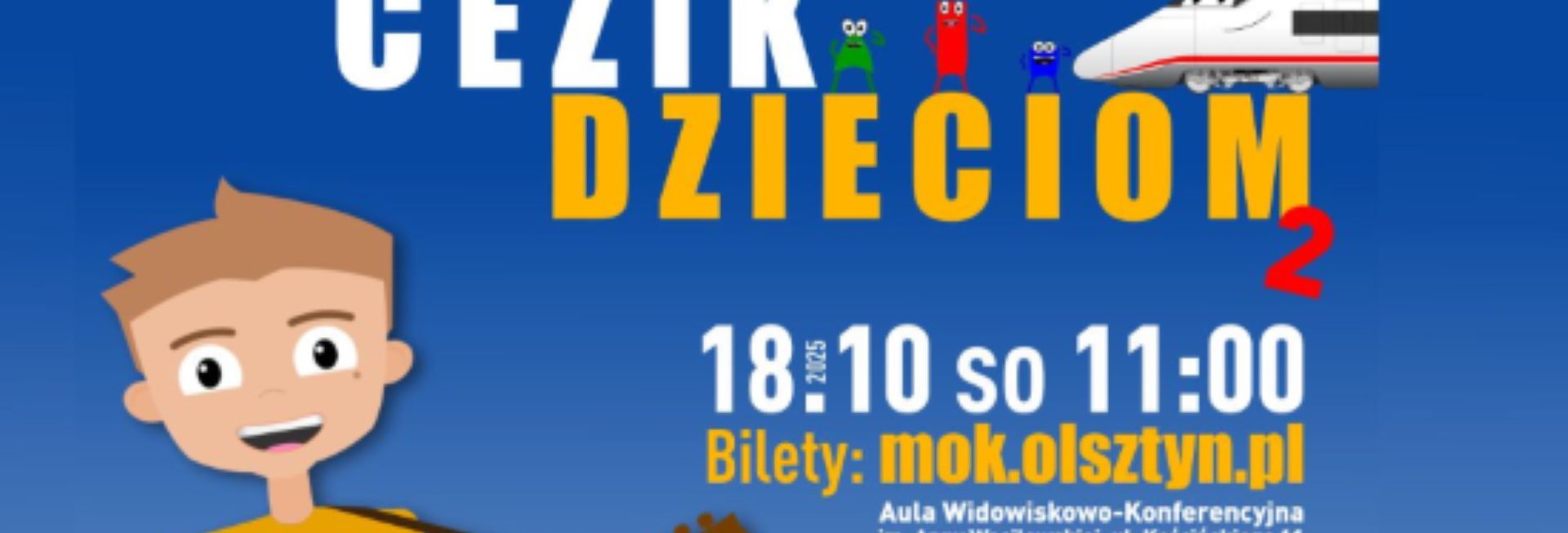 Plakat zapraszający w sobotę 18 października 2025 r. do Olsztyna na NutkoSfera – CeZik dzieciom Olsztyn 2025.