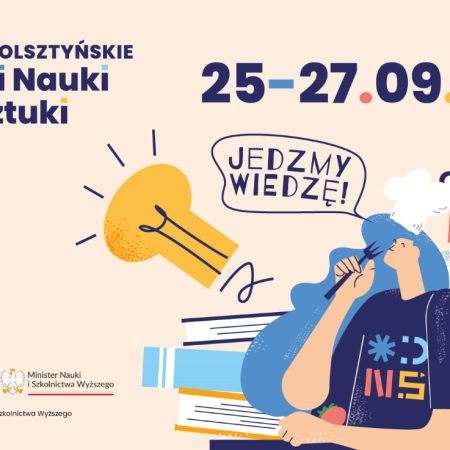 Plakat zapraszający w dniach 25-27 września 2025 r. do Olsztyna na Olsztyńskie Dni Nauki i Sztuki Olsztyn 2025.