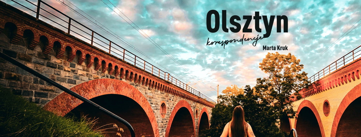 Plakat zapraszający w dniach od 26 września do 26 października 2025 r. do Olsztyna na Wystawę „Korespondencje” Olsztyn 2025. 