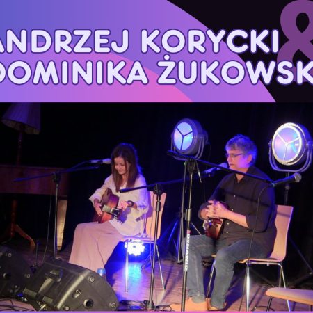 Plakat zapraszający w niedzielę 26 października 2025 r. do Gietrzwałdu na koncert Andrzeja Koryckiego i Dominiki Żukowskiej Gietrzwałd 2025.