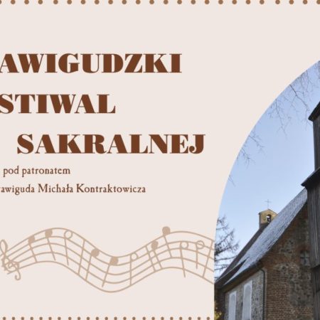 Plakat zapraszający w niedzielę 12 października 2025 r. do miejscowości Gryźliny w gminie Stawiguda na Stawigudzki Festiwal Muzyki Sakralnej Gryźliny 2025.