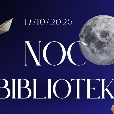 Plakat zapraszający w dniach 17-20 października 2025 r. do Iławy na Noc Bibliotek Iława 2025.