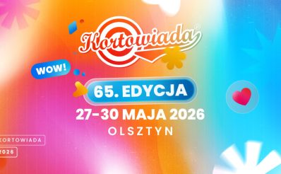 Plakat zapraszający w dniach 27-30 maja 2026 r. do Olsztyna na kolejną edycję święta studenckiego Kortowiada 2026.