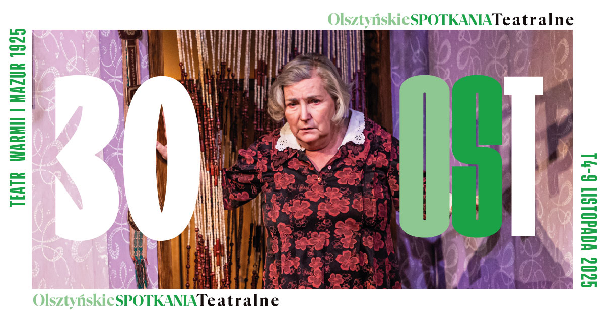 Plakat zapraszający w sobotę 8 listopada 2025 r. do Teatru Jaracza w Olsztynie na spektakl teatralny ,,Tęsknię za domem” Teatr Jaracza Olsztyn 2025.