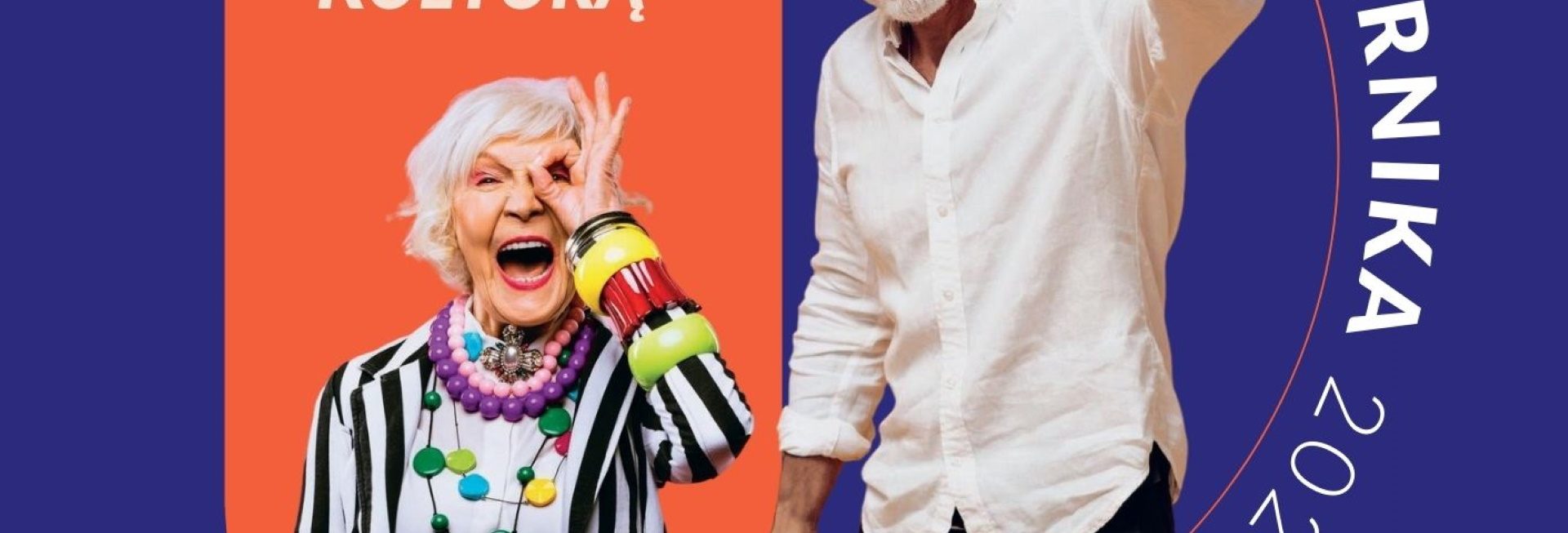 Plakat zapraszający w sobotę 4 października 2025 r. do Olsztynka na Weekend Seniora z Kulturą Skansen Olsztynek 2025. 