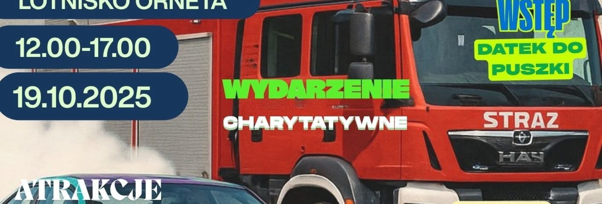 Plakat zapraszający w niedzielę 19 października 2025 r. do Ornety na Zakończenie Sezonu Motoryzacyjnego z Drift Show ORNETA 2025.