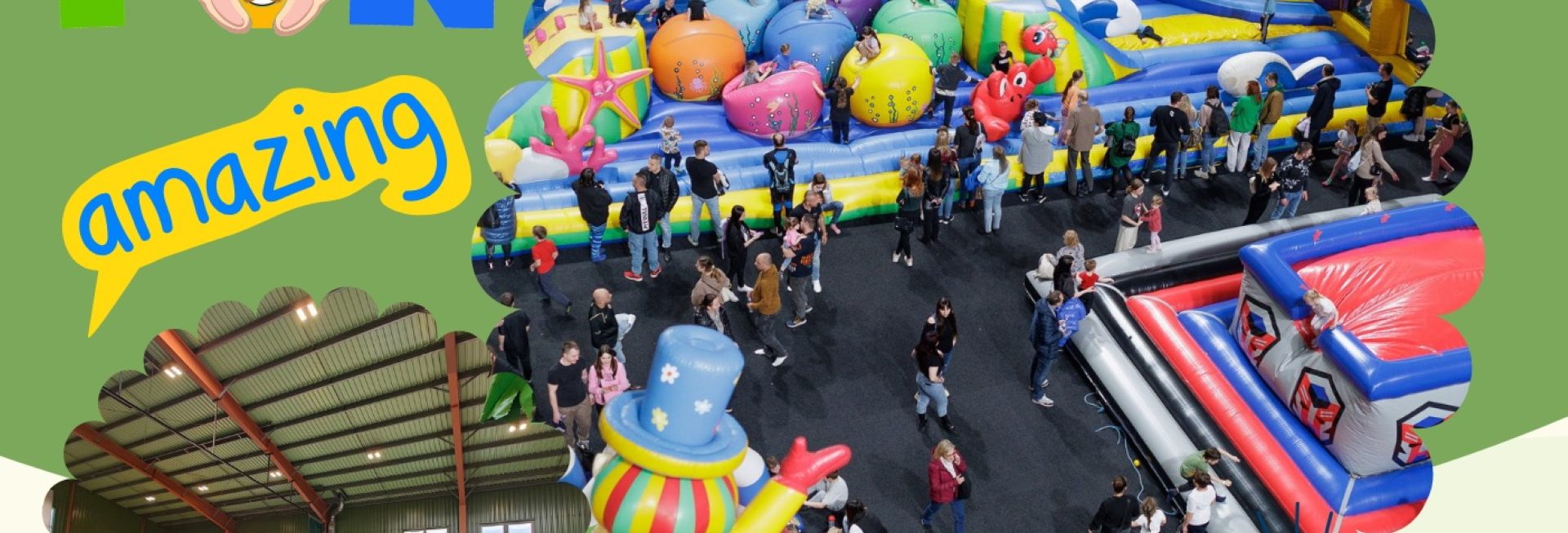 Plakat zapraszający w dniach 11-12 października 2025 r. do Ostródy na Festiwal Dmuchańców - Giga Frajda dla Twojego dziecka Ostróda 2025. 