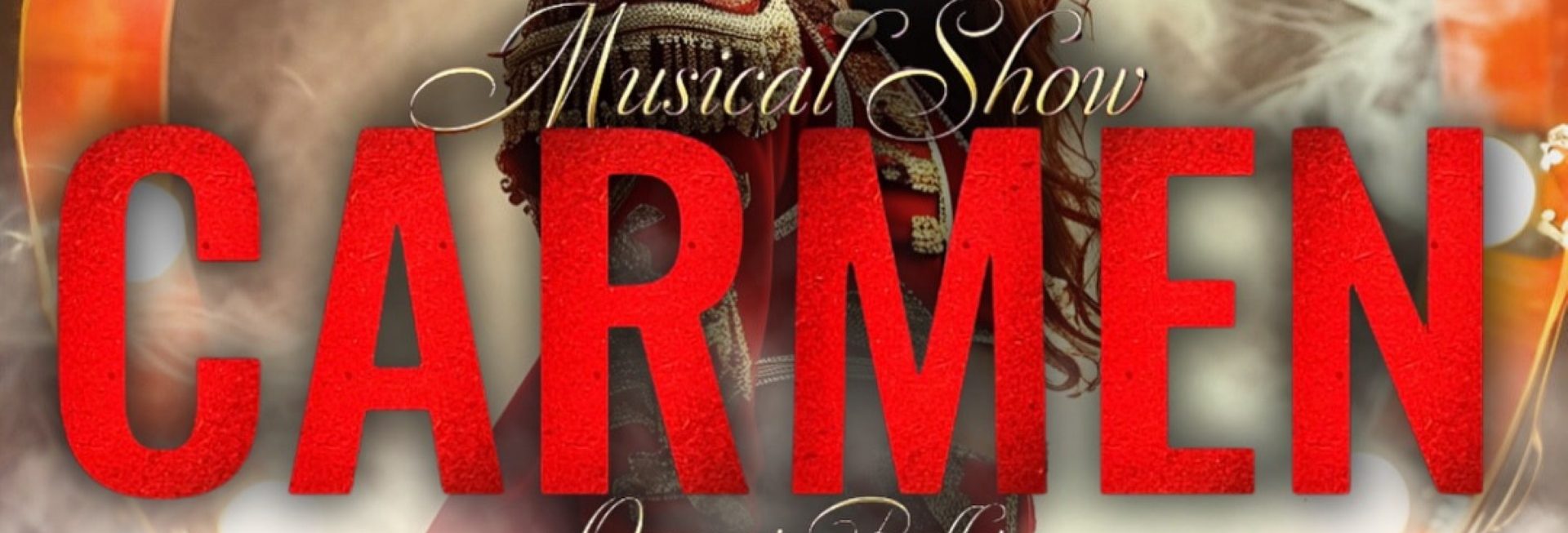 Plakat zapraszający w niedzielę 23 listopada 2025 r. do Szczytna na spektakl muzyczny Carmen Show Szczytno 2025. 