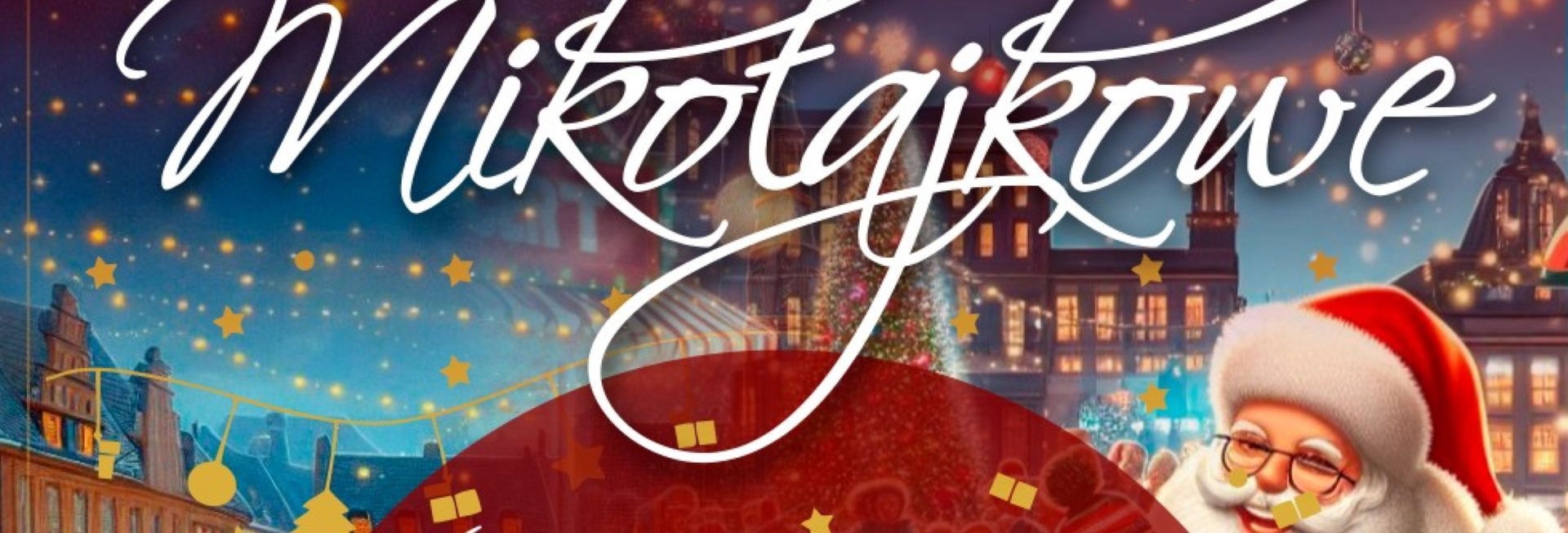 Plakat zapraszający w sobotę 6 grudnia 2025 r. do Barczewa na Spotkanie Mikołajkowe Barczewo 2025. 