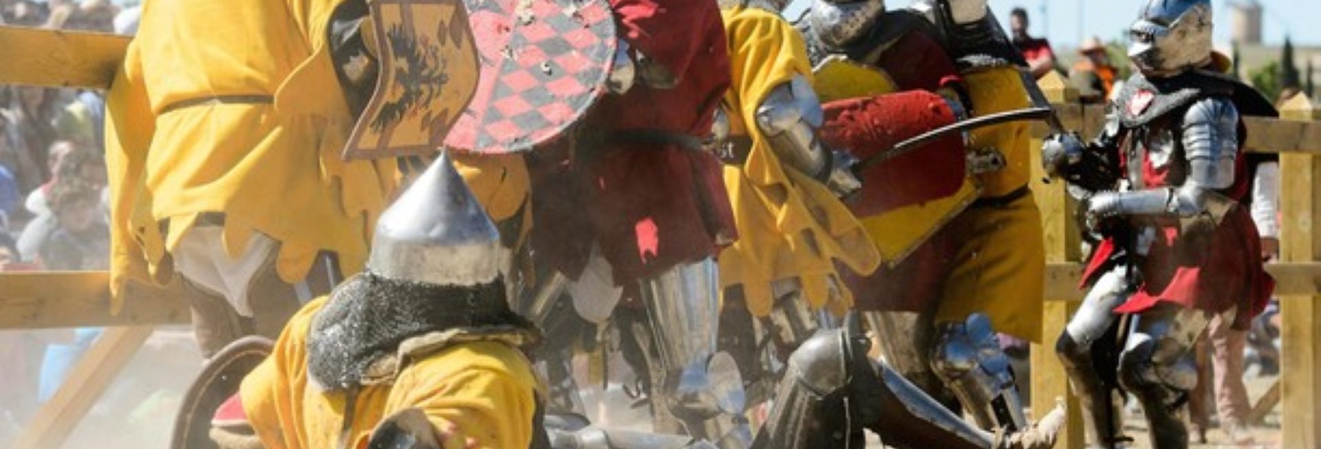 Zdjęcie zapraszające do Grunwaldu na Puchar Świata w Sportowych Walkach Rycerskich Grunwald 2026.