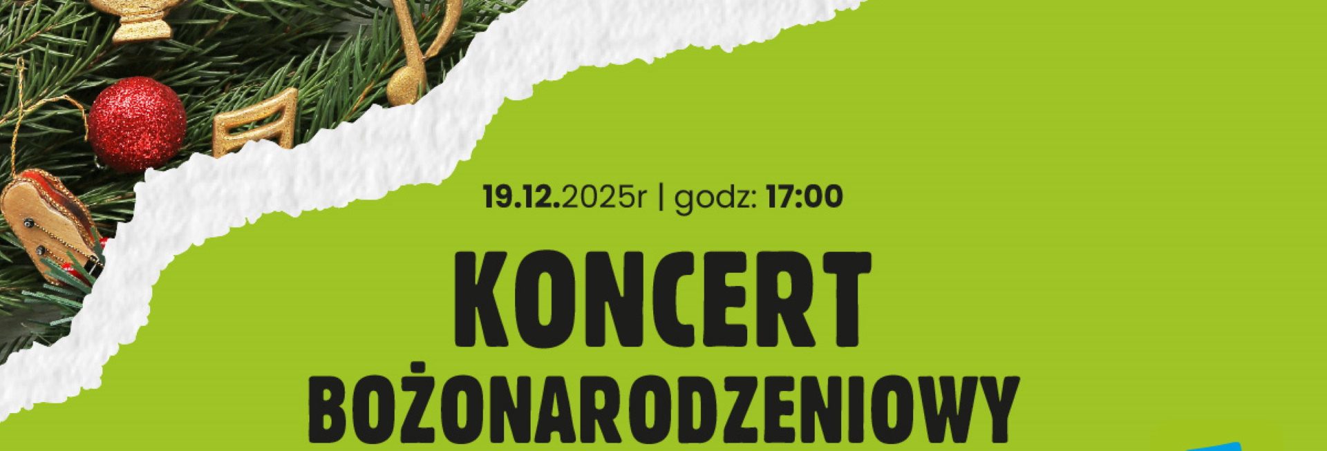 Plakat zapraszający w piątek 19 grudnia 2025 r. do miejscowości Kurzętnik na Kurzą Górę na Koncert Bożonarodzeniowy Kurza Góra Kurzętnik 2025