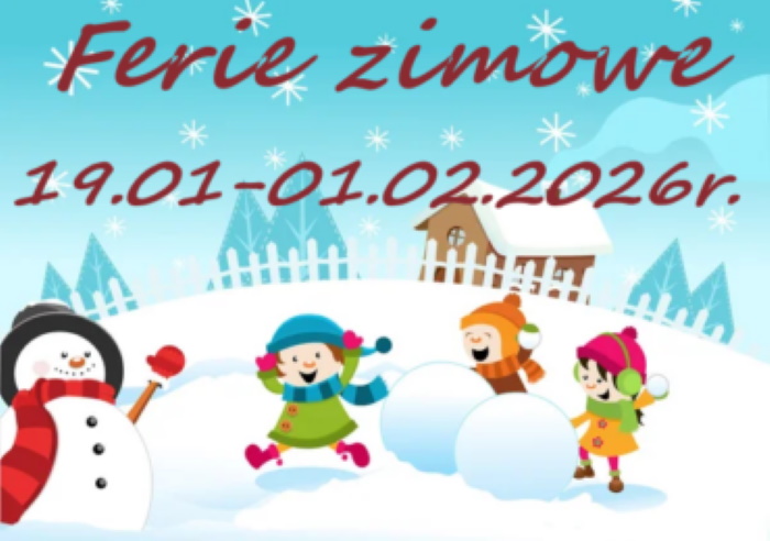 Plakat zapraszający w dniach od 19 stycznia do 1 lutego 2026 r. do Olsztyna na Ferie Zimowe Na Warmii i Mazurach 2026 w Pałacu Młodzieży Olsztyn.