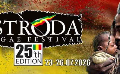 Plakat zapraszający w dniach 23-26 lipca 2026 r. do Ostródy na 25. edycję Ostróda Reggae Festival Ostróda 2026.