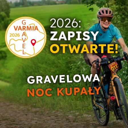 Plakat zapraszający w dniach 19-21 czerwca 2026 r. do gminy Stawiguda na Wyścig Varmia Gravel GRVL Gmina Stawiguda 2026.