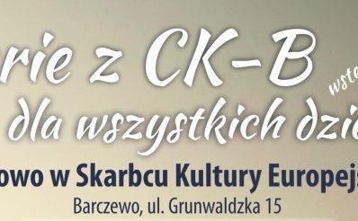 Plakat zapraszający w dniach 20-29 stycznia 2026 r. do Barczewa na ferie zimowe na Warmii i Mazurach 2026 "Ferie z Centrum Kulturalno-Bibliotecznym" Barczewo 2026.