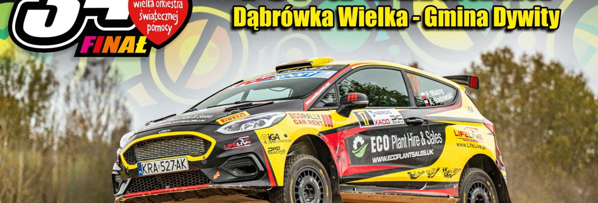 Plakat zapraszający w niedzielę 18 stycznia 2026 r. do miejscowości Dąbrówka Wielka w gminie Dywity na jazdę na Torze u Dziadka Dąbrówka Wielka 2026.