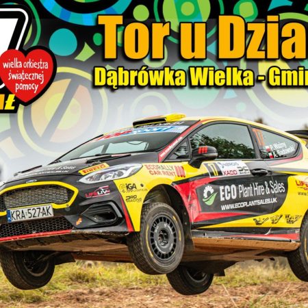 Plakat zapraszający w niedzielę 18 stycznia 2026 r. do miejscowości Dąbrówka Wielka w gminie Dywity na jazdę na Torze u Dziadka Dąbrówka Wielka 2026.