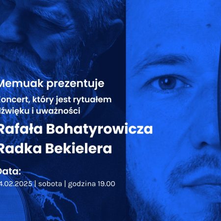 Plakat zapraszający w sobotę 14 lutego 2026 r. do Sztynortu na koncert "Walentynki bez hałasu" Memuak Sztynort 2026. 