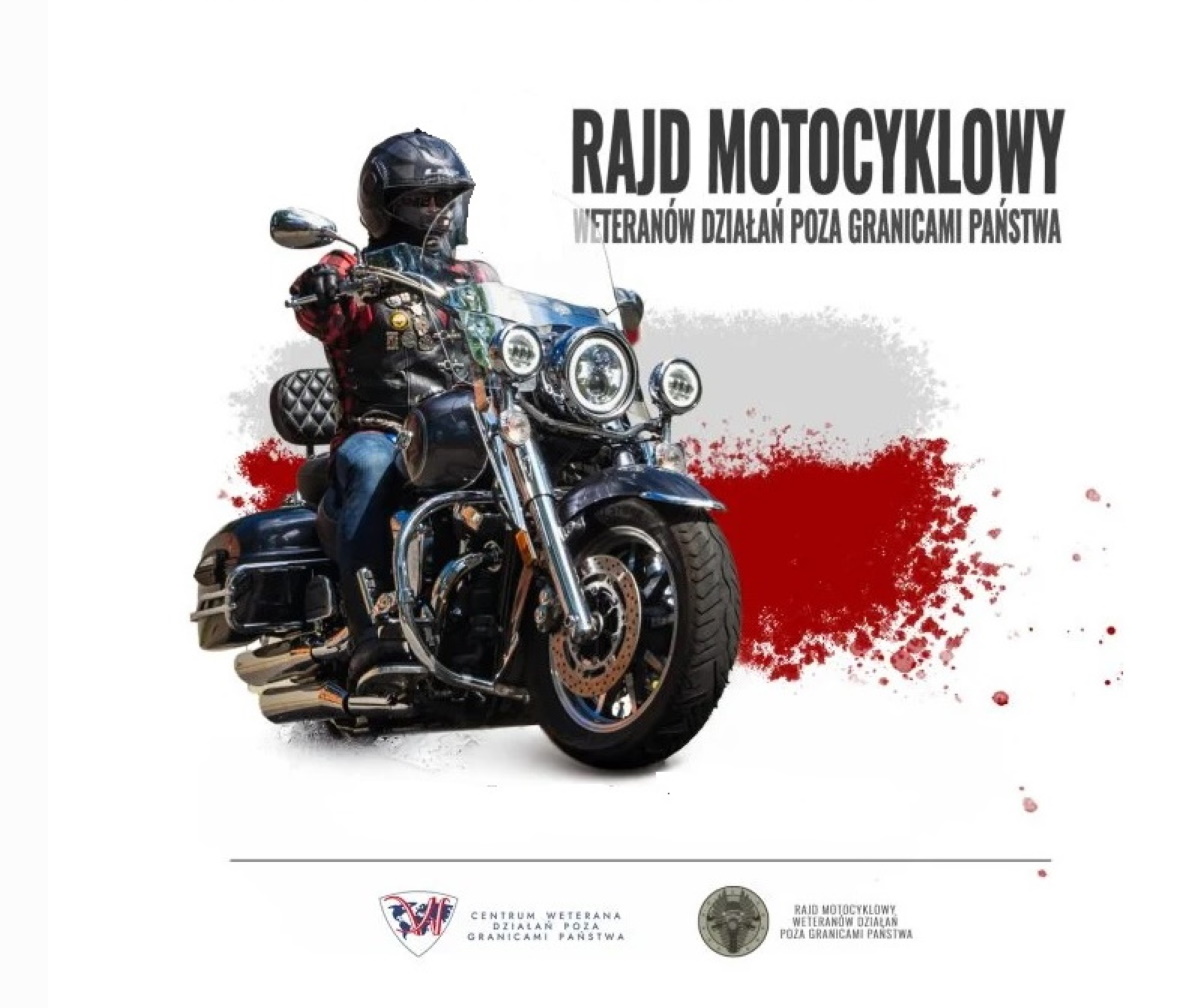 Plakat zapraszający we wtorek 5 maja 2026 r. do Giżycka na Rajd motocyklowy Weteranów Giżycko 2026. 