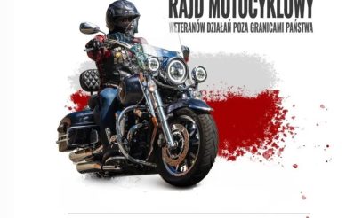 Plakat zapraszający we wtorek 5 maja 2026 r. do Giżycka na Rajd motocyklowy Weteranów Giżycko 2026. 