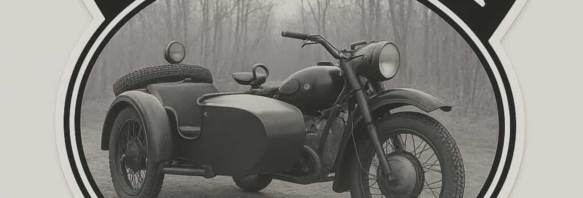 Plakat zapraszający w dniach 24-26 kwietnia 2026 r. Kiersztanowa koło Mrągowa na 4. edycję Rajdu Starych Motocykli Kiersztanowo 2026. 