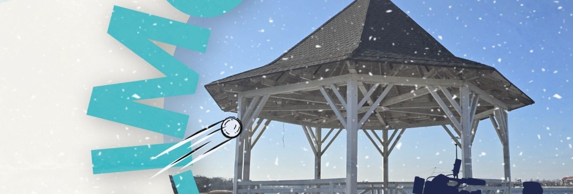 Plakat zapraszający w sobotę 21 lutego 2026 r. do Ostródy na zimową imprezę na ostródzkim molo "Zimolo" Ostróda 2026.