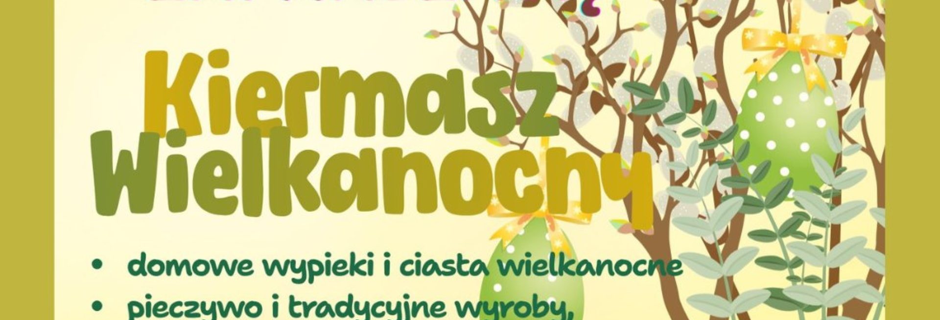 Plakat zapraszający w sobotę 28 marca 2026 r. do Barczewa na Kiermasz Wielkanocny Barczewo 2026. 