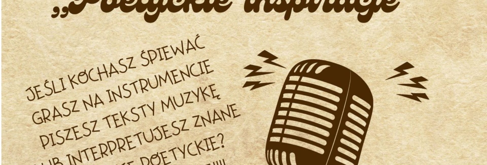 Plakat zapraszający w dniach 16-17 maja 2026 r. do Barczewa na 1. edycję Ogólnopolskiego Festiwalu Wokalnego "Poetyckie inspiracje" Barczewo 2026.