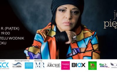 Plakat zapraszający w piątek 27 marca 2026 r. do Giżycka na koncert Grażyny Łobaszewskiej & Ajagore Giżycko 2026. 