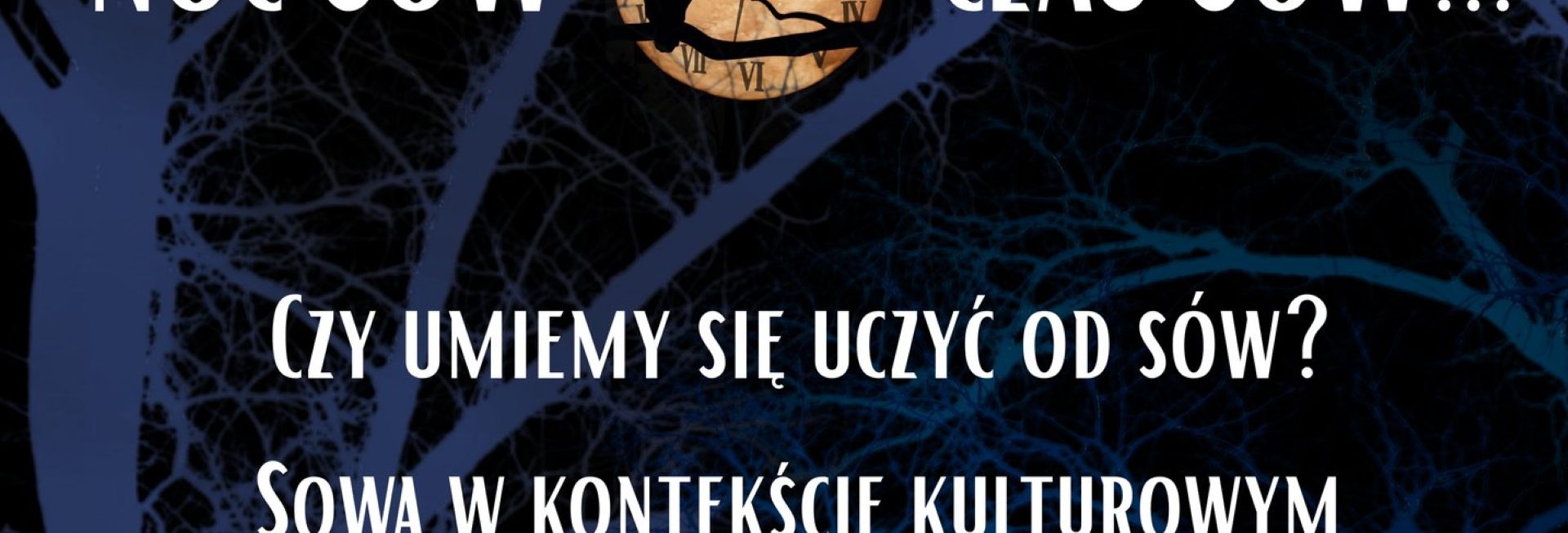 Plakat zapraszający w sobotę 14 marca 2026 r. do Krutyni na Noc Sów 2026 – Czas Sów… Krutyń. 