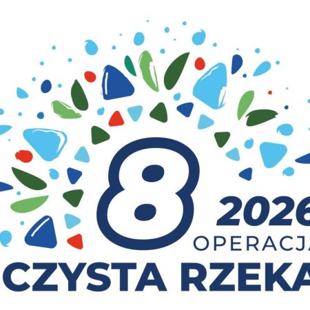 Plakat zapraszający w sobotę 18 kwietnia 2026 r. do Miłomłyna na Operację Czysta Rzeka Miłomłyn 2026. 